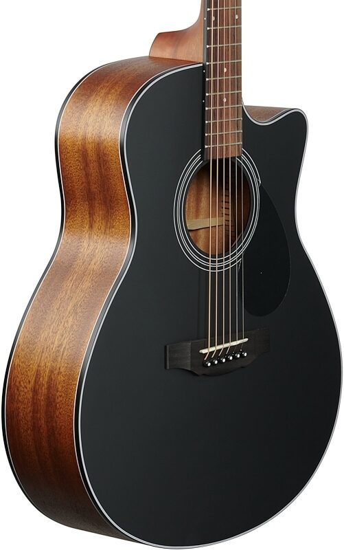 Kepma K3 GA3-130 Grand Auditorium Acoustic Guitar, Black Matte, Full Left Front