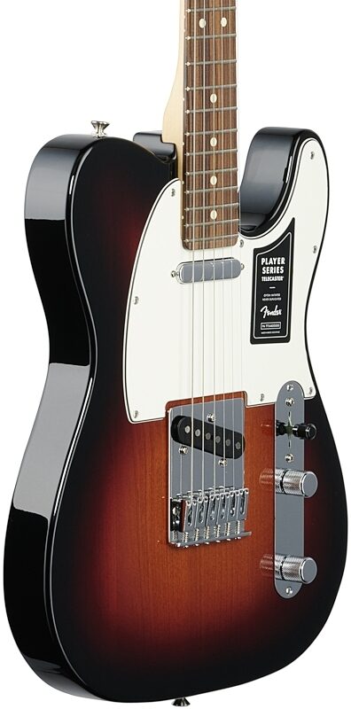 Fender Player Telecaster Pau Ferro Electric Guitar, 3-Color Sunburst, Full Left Front
