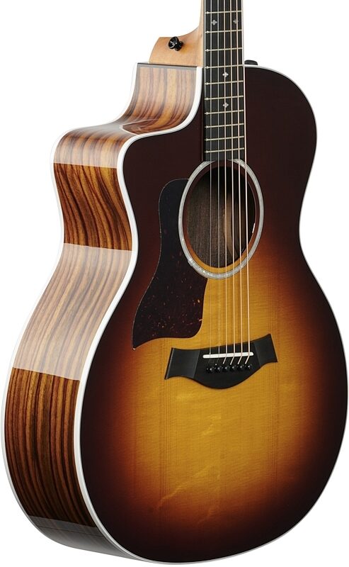 Taylor 214ce Deluxe Grand Auditorium, Left-Handed (with Case), Tobacco Sunburst, Full Left Front