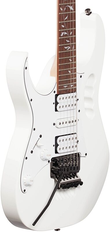 Ibanez JEMJRL Steve Vai JEM Junior Electric Guitar, Left-Handed, White, Full Left Front