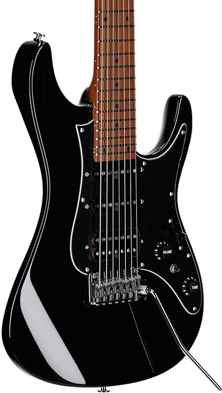 Ibanez Prestige AZ24047 7-String Electric Guitar (with Case), Black, Full Left Front