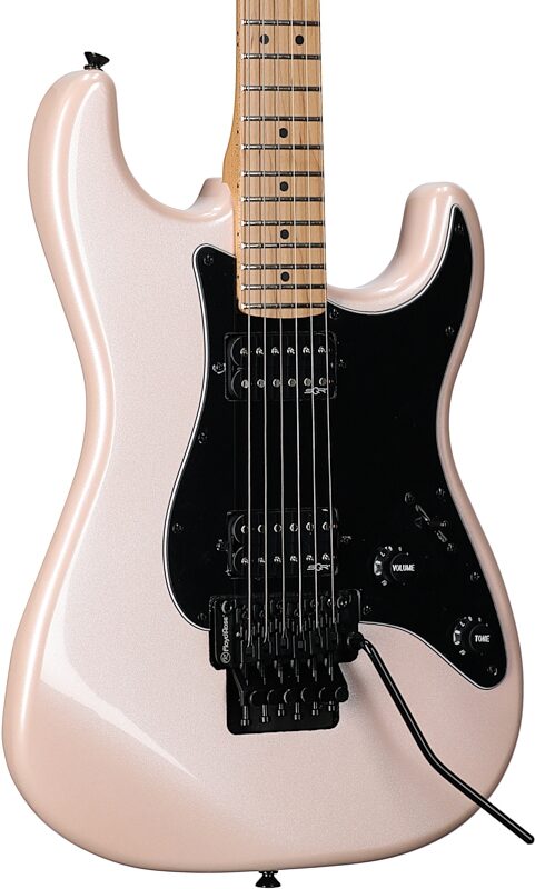 Squier Contemporary Stratocaster HH FR Electric Guitar, Shell Pink, Full Left Front