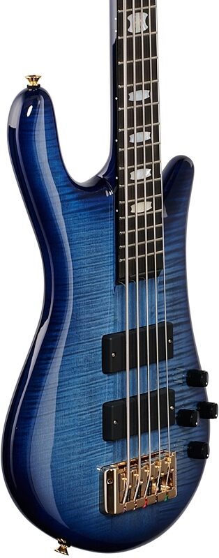 Spector Euro5 LT Electric Bass, 5-String (with Gig Bag), Blue Fade Gloss, Full Left Front
