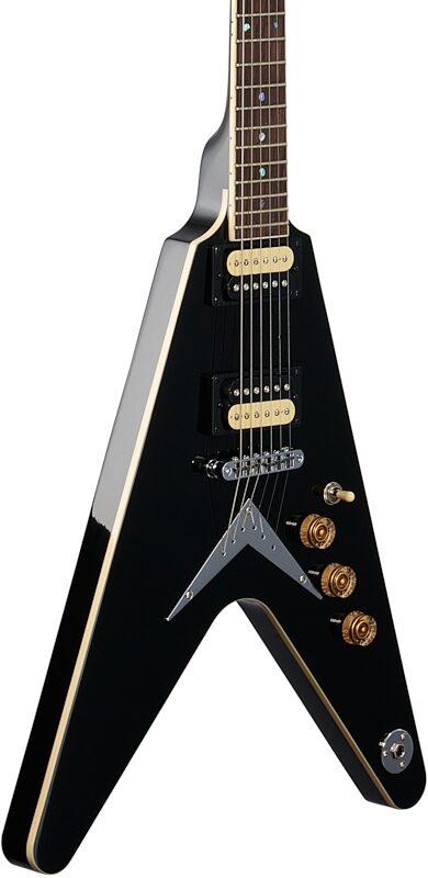 Dean '79 V Electric Guitar, Classic Black, Full Left Front