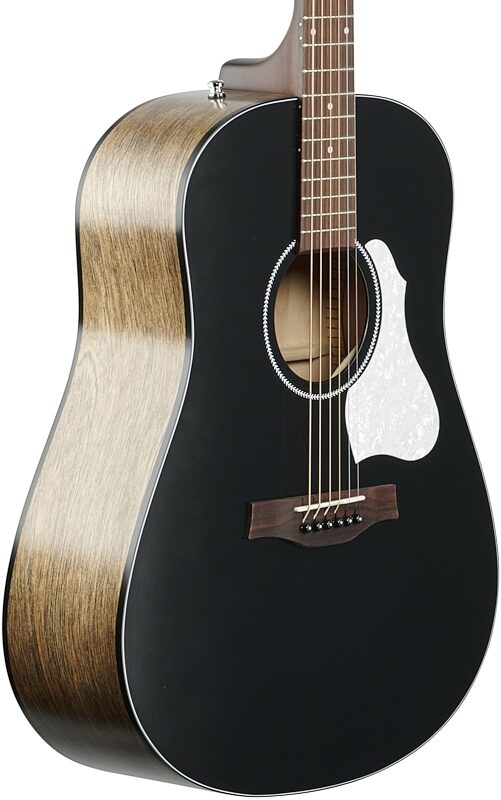 Seagull S6 Classic Black Acoustic-Electric Guitar, Black, Full Left Front