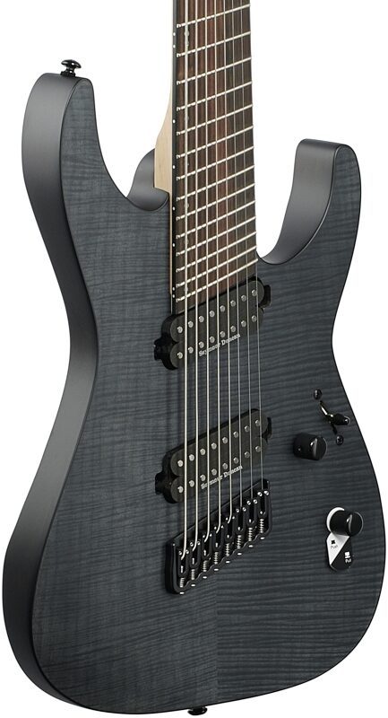 ESP LTD M-1008 Multi Scale Electric Guitar, 8-String, See-Thru Black Satin, Full Left Front