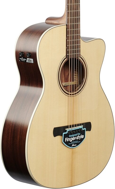Ibanez Fingerstyle Series ACFS380 Acoustic-Electric Guitar (with Gig Bag), Open Pore Stain, Full Left Front