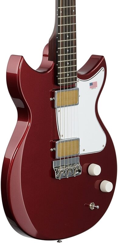 Harmony Rebel Electric Guitar (with Gig Bag), Burgundy, Full Left Front