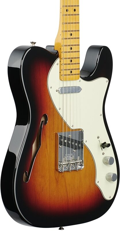 Fender American Original '60s Telecaster Thinline Electric Guitar, Maple Fingerboard (with Case), 3-Color Sunburst, Full Left Front