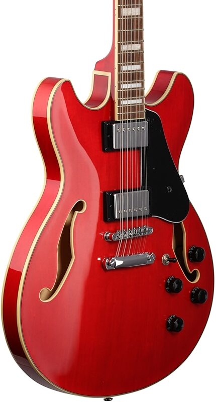 Ibanez Artcore AS7312 Electric Guitar, 12-String, Transparent Cherry Red, Full Left Front