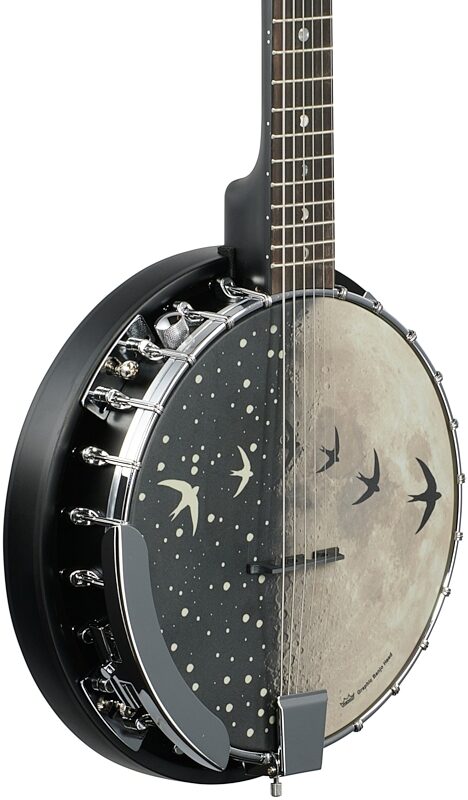 Luna Moonbird Acoustic-Electric Banjo, 6-String, New, Full Left Front