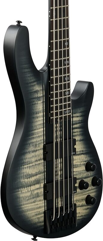 Schecter C-5 GT Electric Bass, Satin Charcoal Burst, Full Left Front