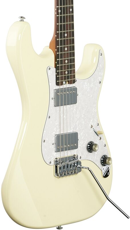 Schecter Jack Fowler Traditional Electric Guitar, Ivory White, Full Left Front