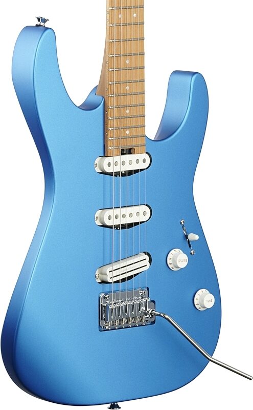 Charvel DK22 SSS 2PT CM Electric Guitar, Electric Blue, Full Left Front