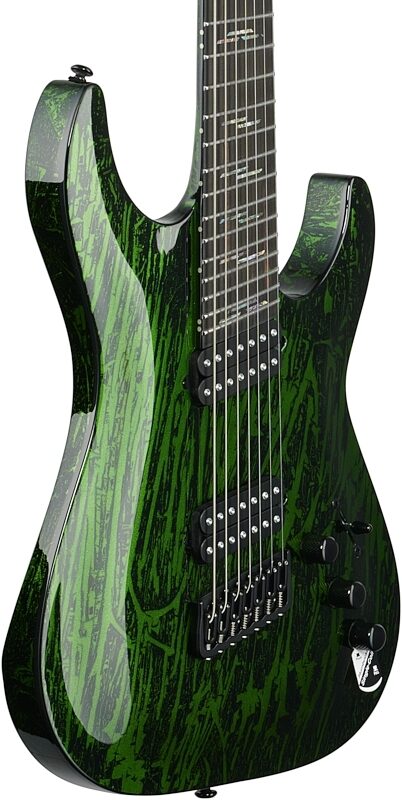 Schecter C-7 Silver Mountain MS Electric Guitar, 7-String, Toxic Venom, Full Left Front