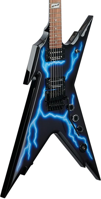 Dean Dimebag Razorback Electric Guitar (with Case), Lightning, Full Left Front