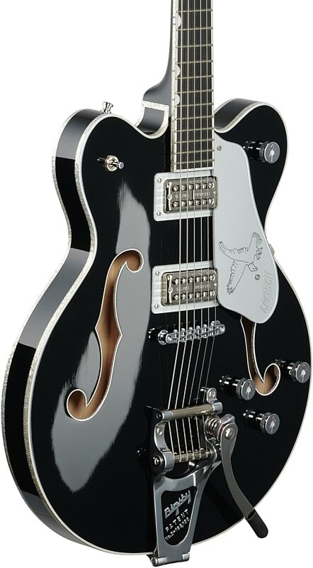Gretsch G6636TSL Silver Falcon Center Block Electric Guitar (with Case), Black, Full Left Front