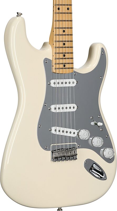 Fender Nile Rodgers Hitmaker Stratocaster Electric Guitar, with Maple Fingerboard (with Case), Olympic White, Full Left Front
