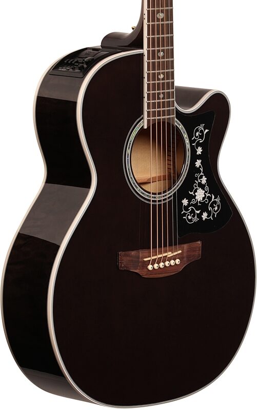 Takamine GN75CE Acoustic-Electric Guitar, Transparent Black, Full Left Front