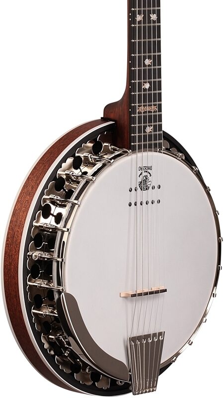 Deering Boston USA Acoustic-Electric Banjo Resonator Guitar, 6-String (with Case), New, Full Left Front