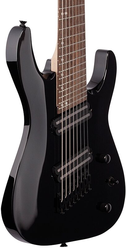 Jackson X Series Dinky DKAF8 MS Electric Guitar, 8-String, Black, Full Left Front