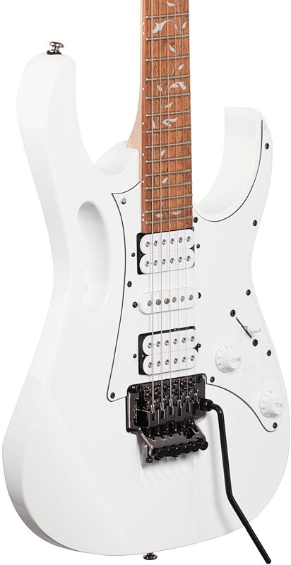 Ibanez Steve Vai JEM Junior Electric Guitar, White, Full Left Front