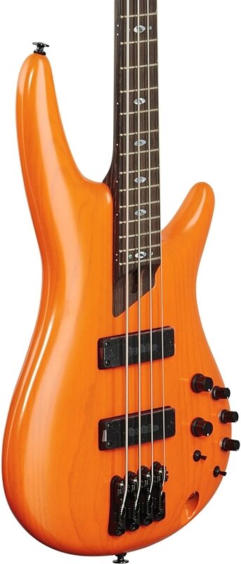 Ibanez SR4600 Prestige Electric Bass (with Case), Orange Solar Flare, Full Left Front