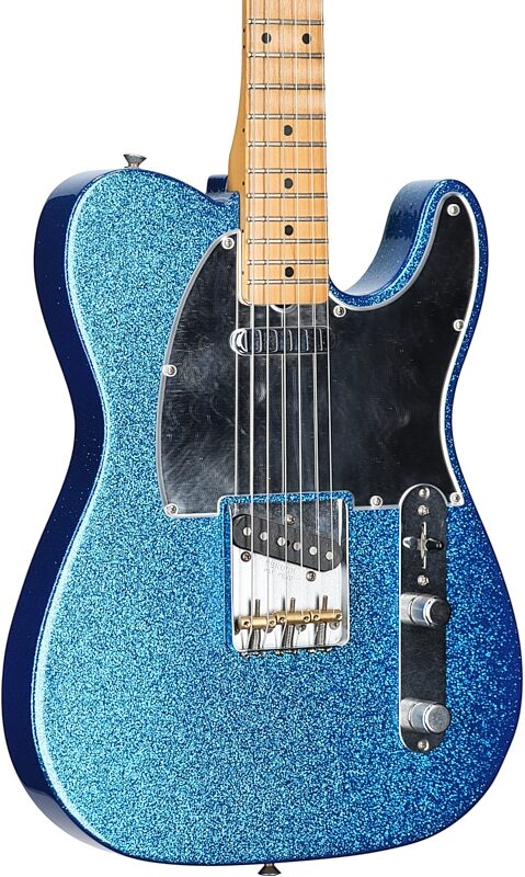 Fender J Mascis Telecaster Electric Guitar (with Gig Bag), Blue Flake, Full Left Front