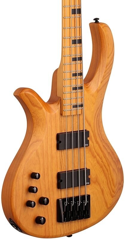 Schecter Session Riot 4 Electric Bass, Left-Handed, Aged Natural Satin, Full Left Front