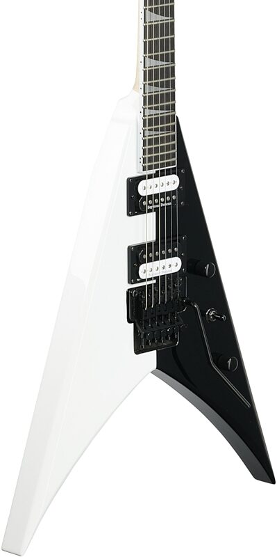 Jackson Pro King V KV Two-Face Electric Guitar, with Ebony Fingerboard, Black and White, Full Left Front