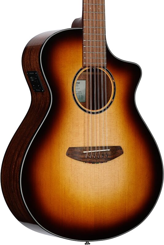 Breedlove ECO Discovery S Concert CE 12-String Acoustic Guitar, Edgeburst, Full Left Front