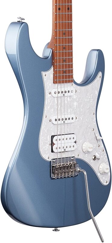 Ibanez AZ2204 Prestige Electric Guitar (with Case), Ice Blue Metallic, Blemished, Full Left Front