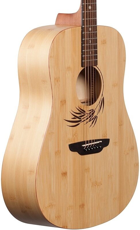 Luna Woodland Bamboo Dreadnought Acoustic Guitar, New, Full Left Front