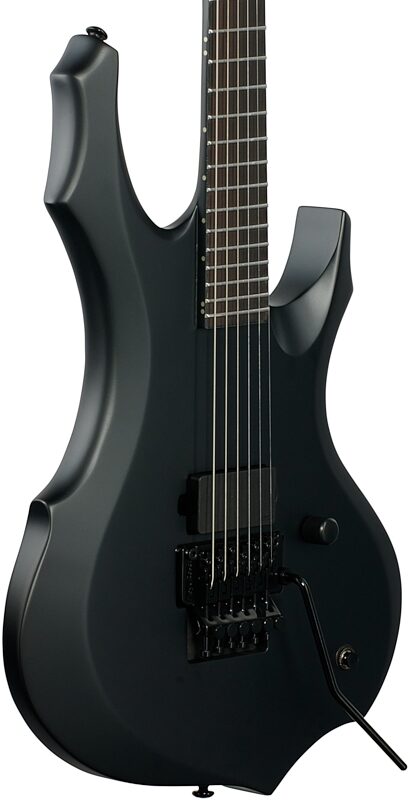 ESP LTD F Black Metal Electric Guitar, New, Full Left Front