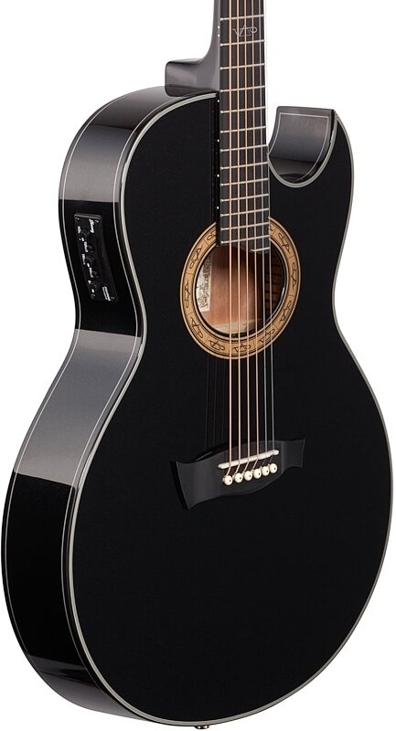 Ibanez EP5 Euphoria Steve Vai Signature Acoustic-Electric Guitar, Black Pearl, Full Left Front