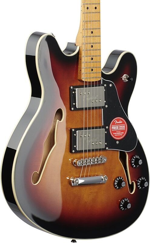 Squier Classic Vibe Starcaster Electric Guitar, with Maple Fingerboard, 3-Color Sunburst, Full Left Front