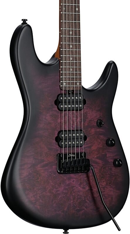 Sterling by Music Man Jason Richardson 6 Cutlass Electric Guitar (with Gig Bag), Cosmic Purple Burst, Full Left Front