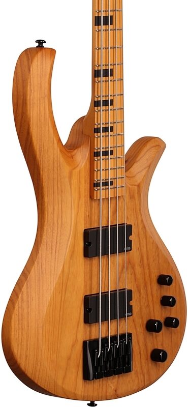 Schecter Session Riot 4 Electric Bass, Aged Natural Satin, Full Left Front