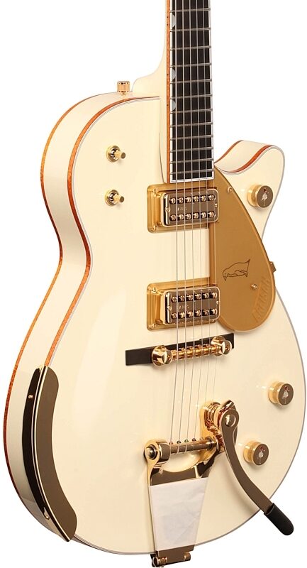 Gretsch G6134T58 Vintage Select 58 Electric Guitar (with Case), Penguin White, Full Left Front