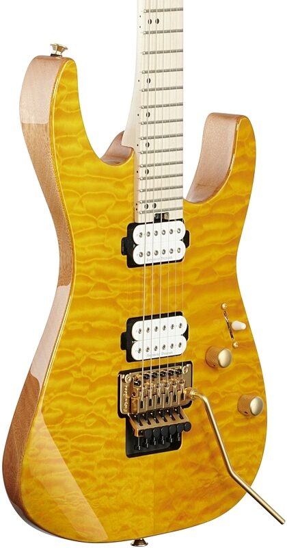 Charvel Pro-Mod DK24 HH FR M Electric Guitar, Quilt-Top Dark Amber, USED, Blemished, Full Left Front