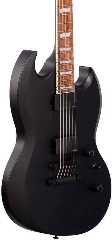 ESP LTD Viper-400B Baritone Electric Guitar, Satin Black, Full Left Front