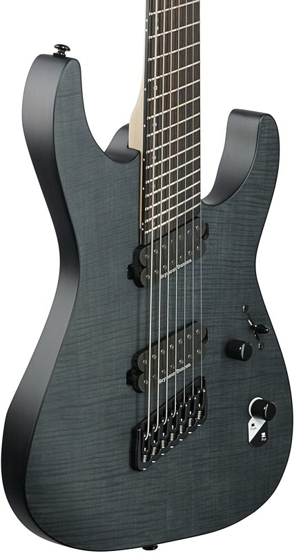 ESP LTD M-1007 Multi-Scale Electric Guitar, 7-String, See-Thru Black Satin, Full Left Front