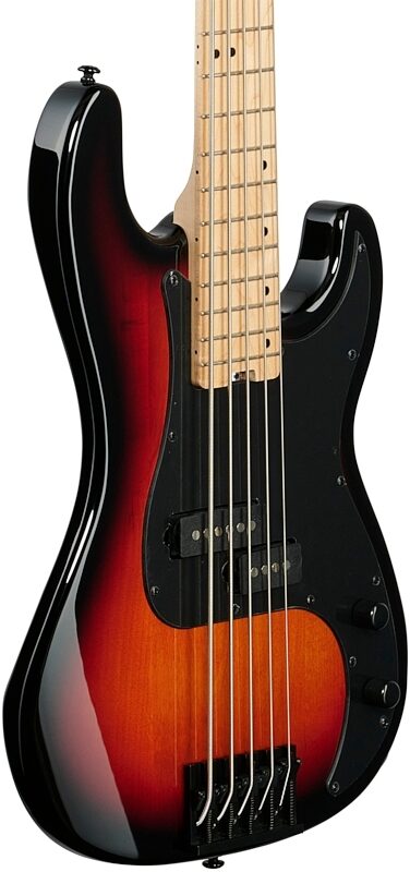Schecter P-5 Bass Guitar, 5-String, 3 Tone Sunburst, Full Left Front