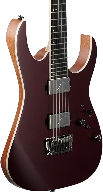 Ibanez RG5121 Prestige Electric Guitar (with Case), Burgundy Metallic Flat, Blemished, Full Left Front