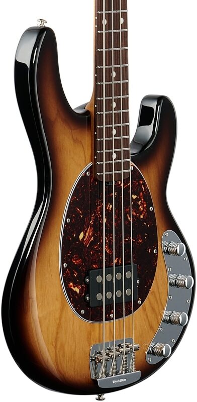 Ernie Ball Music Man StingRay Special Electric Bass (with Case), Rosewood Fingerboard, Burnt Ends, Full Left Front