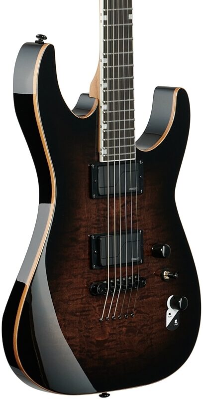 ESP LTD Josh Middleton JM-II Electric Guitar (with Case), Black Shadow Burst, Full Left Front