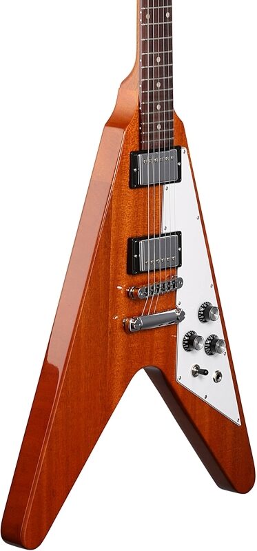 Gibson Flying V Electric Guitar (with Case), Antique Natural, Full Left Front