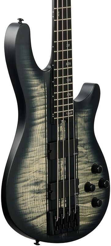 Schecter C-4 GT Electric Bass, Satin Charcoal Burst, Full Left Front
