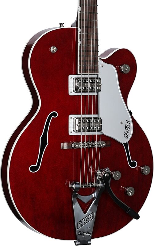Gretsch G6119T-ET Players Edition Tennessee Rose Electrotone Electric Guitar (with Case), Cherry Stain, Full Left Front