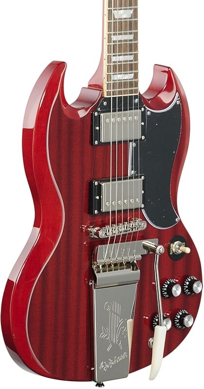 Epiphone SG Standard '61 Maestro Vibrola Electric Guitar, Vintage Cherry, Full Left Front